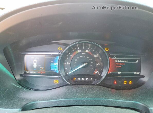 1FM5K8D84HGA40188 2017 FORD EXPLORER Red Вид щитка приладів