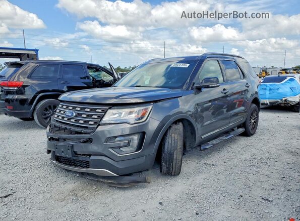 1FM5K8D84HGA83803 2017 FORD EXPLORER Серый Передняя левая четверть