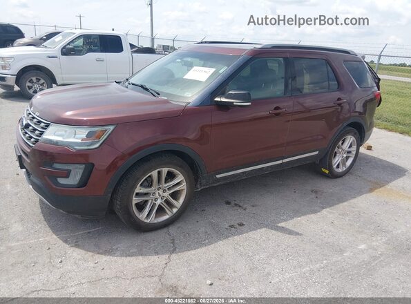 1FM5K8D85GGC12467 2016 FORD EXPLORER Бордовый Передняя левая четверть