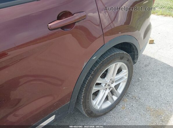 1FM5K8D85GGC12467 2016 FORD EXPLORER Бордовый Вид спереди