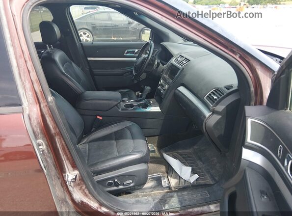 1FM5K8D85GGC12467 2016 FORD EXPLORER Бордовый Вид салона спереди