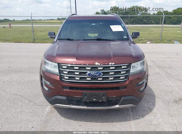 1FM5K8D85GGC12467 2016 FORD EXPLORER Бордовый Вид щитка приборов