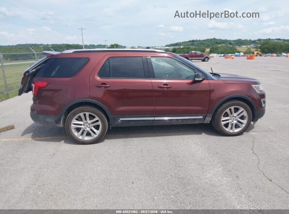 1FM5K8D85GGC12467 2016 FORD EXPLORER Бордовый Вид задней части салона
