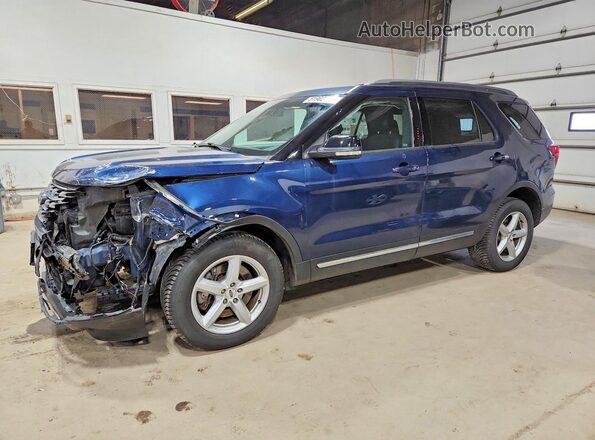 1FM5K8D85GGD02539 2016 FORD EXPLORER Blue წინა მარცხენა ხედი სამი მეოთხედიდან