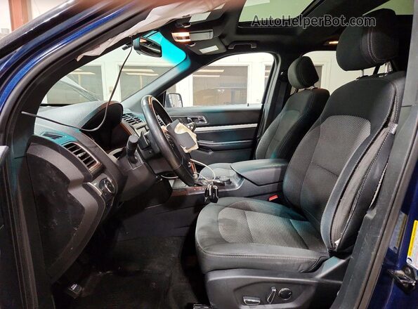 1FM5K8D85GGD02539 2016 FORD EXPLORER Blue წინა სალონის ხედი