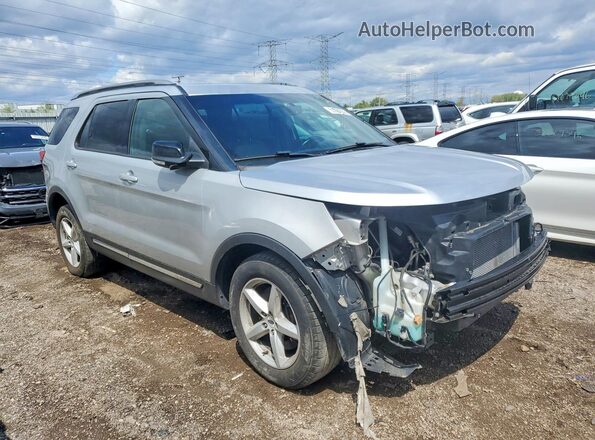 1FM5K8D85HGA83728 2017 FORD EXPLORER Серебряный Передняя правая четверть