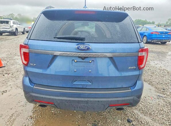 1FM5K8D85JGA24703 2018 FORD EXPLORER Синий Вид сзади