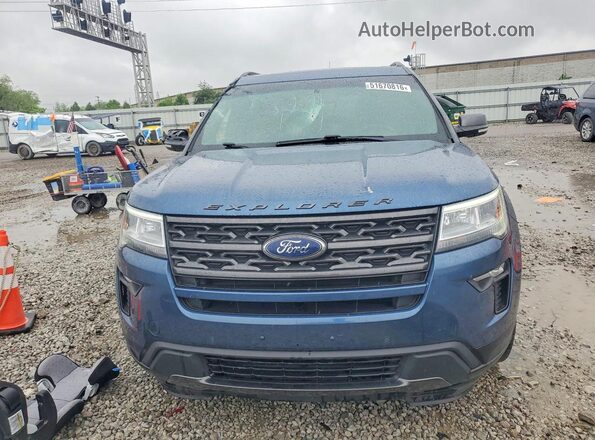 1FM5K8D85JGA24703 2018 FORD EXPLORER Синий Вид спереди
