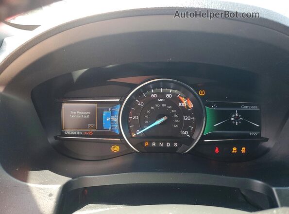 1FM5K8D86HGA68168 2017 FORD EXPLORER Red Instrument cluster view