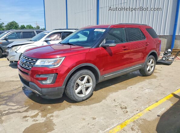 1FM5K8D86HGA68168 2017 FORD EXPLORER Red Front left