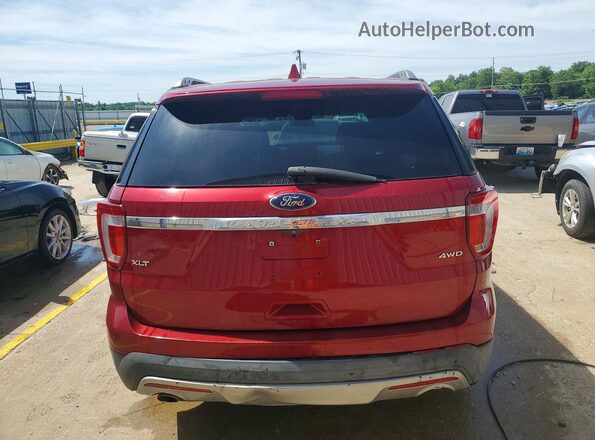 1FM5K8D86HGA68168 2017 FORD EXPLORER Red Rear view