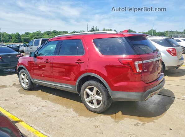 1FM5K8D86HGA68168 2017 FORD EXPLORER Red Rear left
