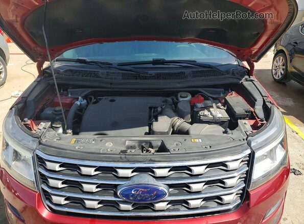 1FM5K8D86HGA68168 2017 FORD EXPLORER Red Engine compartment view