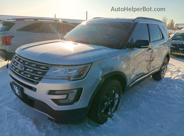 1FM5K8D86HGD05094 2017 FORD EXPLORER Серебряный Передняя левая четверть