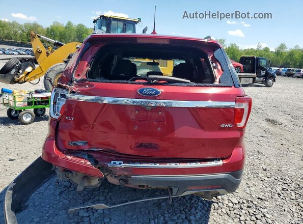 1FM5K8D86JGC01453 2018 FORD EXPLORER Burgundy Vista trasera