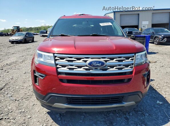 1FM5K8D86JGC01453 2018 FORD EXPLORER Burgundy Vista frontal