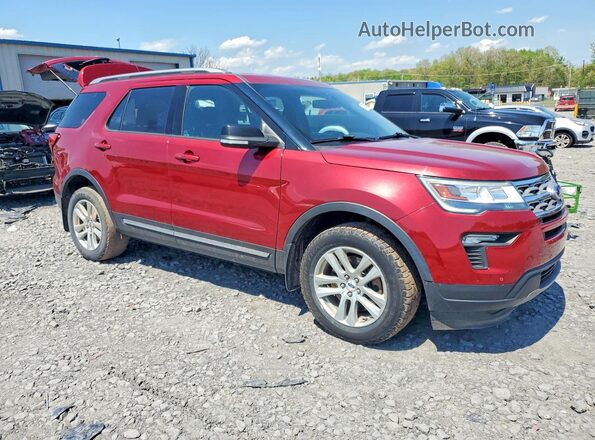 1FM5K8D86JGC01453 2018 FORD EXPLORER Burgundy Delantero derecho