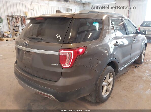 1FM5K8D87GGC65624 2016 FORD FORD EXPLORER Коричневый Задняя правая четверть