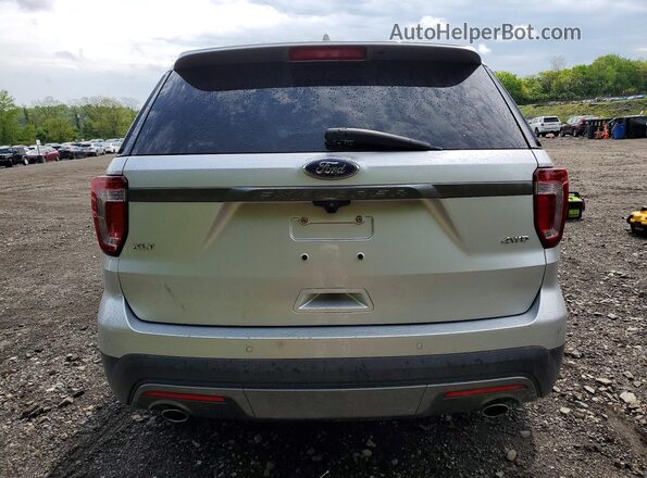1FM5K8D87HGA83620 2017 FORD EXPLORER Серебряный Вид сзади