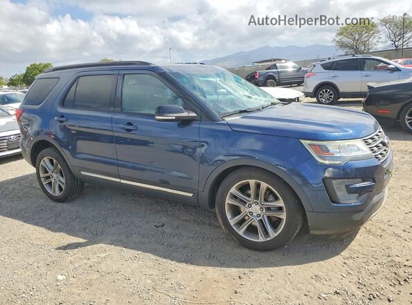 1FM5K8D87HGA92768 2017 FORD EXPLORER Синий Передняя правая четверть