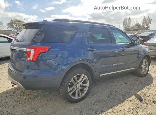 1FM5K8D87HGA92768 2017 FORD EXPLORER Синий Задняя правая четверть