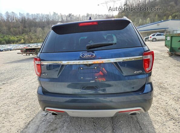 1FM5K8D88HGA25659 2017 FORD EXPLORER Синий Вид сзади