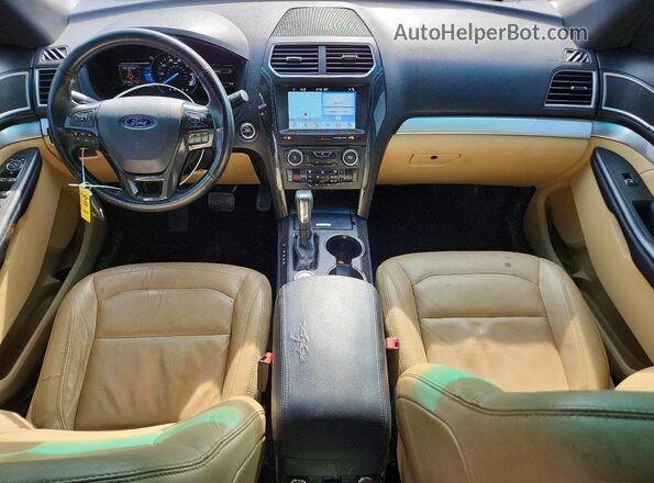 1FM5K8D88HGA25659 2017 FORD EXPLORER Синий Вид панели приборов