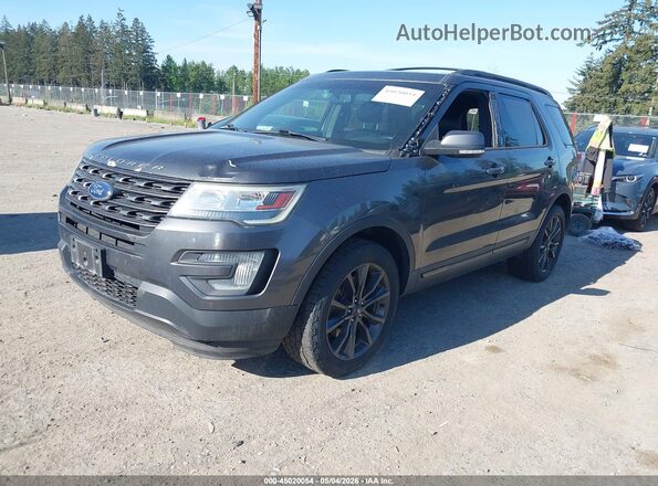 1FM5K8D88HGA70746 2017 FORD FORD EXPLORER Серый Передняя левая четверть