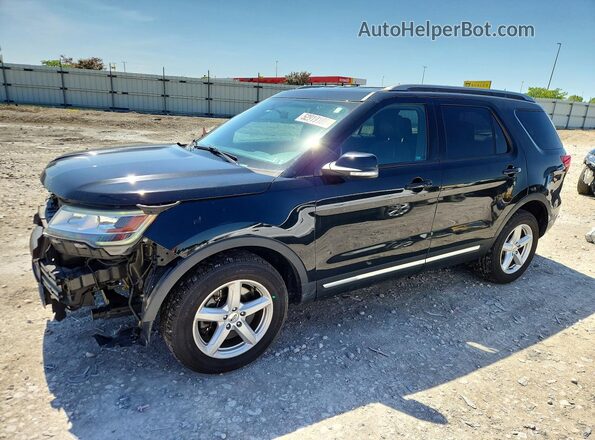 1FM5K8D88HGD54250 2017 FORD EXPLORER Black Przód lewy