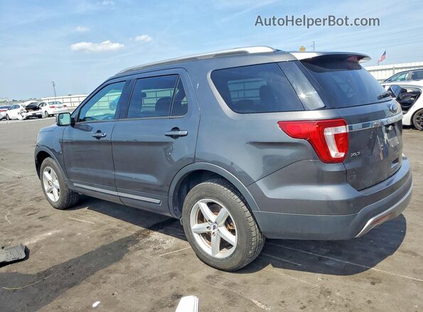 1FM5K8D88HGD71467 2017 FORD EXPLORER Gray Rear left