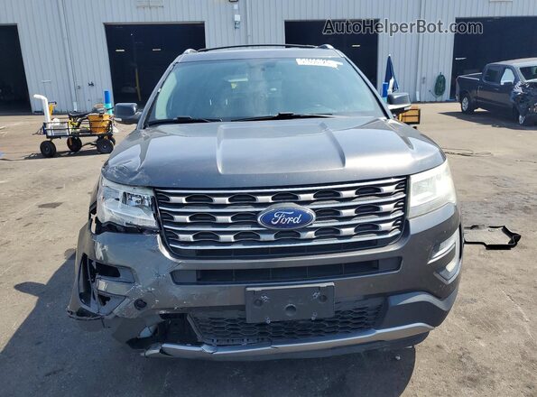 1FM5K8D88HGD71467 2017 FORD EXPLORER Gray Front view