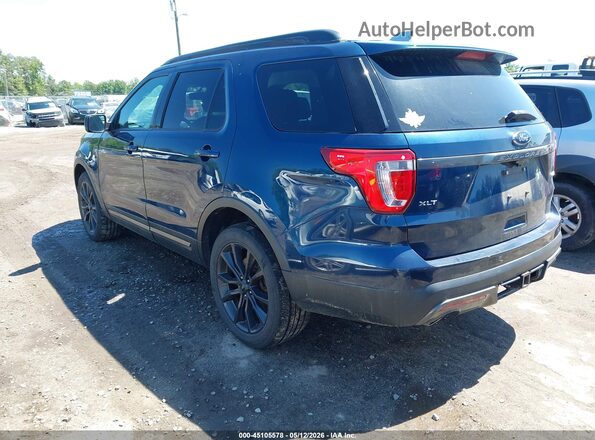 1FM5K8D88HGE36026 2017 FORD EXPLORER Синий Задняя левая четверть
