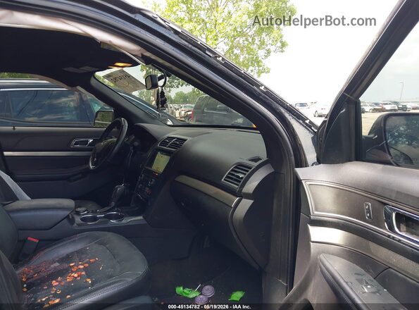1FM5K8D88JGC29139 2018 FORD EXPLORER Black Widok wnętrza z przodu