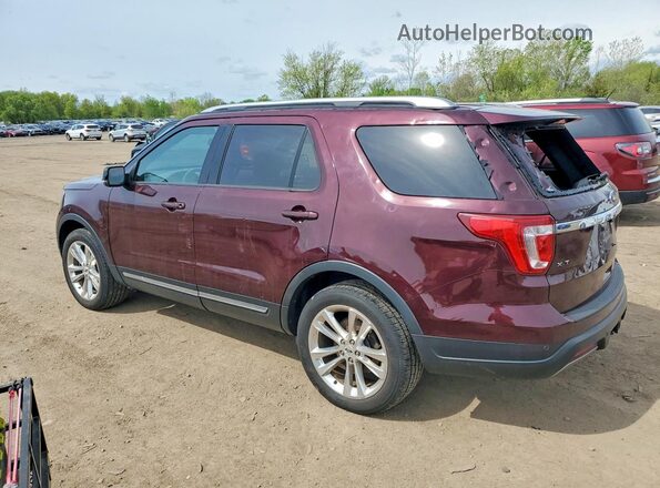 1FM5K8D88KGA38449 2019 FORD EXPLORER Maroon Tył lewy