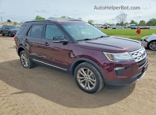 1FM5K8D88KGA38449 2019 FORD EXPLORER Maroon Przód prawy
