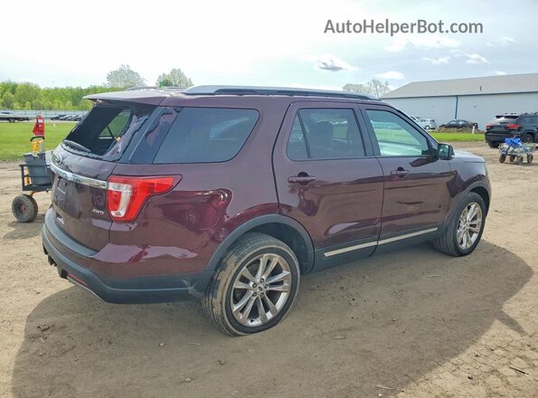 1FM5K8D88KGA38449 2019 FORD EXPLORER Maroon Tył prawy