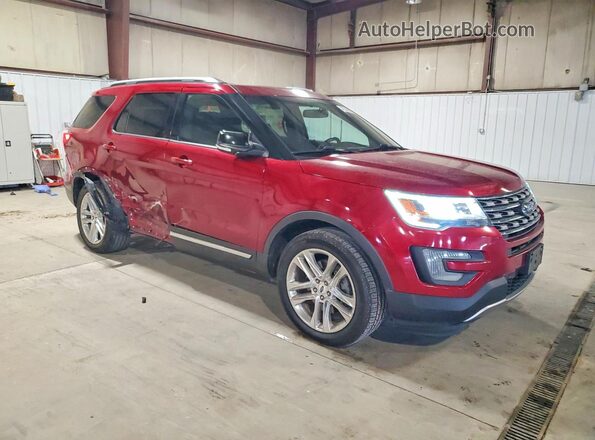 1FM5K8D89GGD23832 2016 FORD EXPLORER Красный Передняя правая четверть