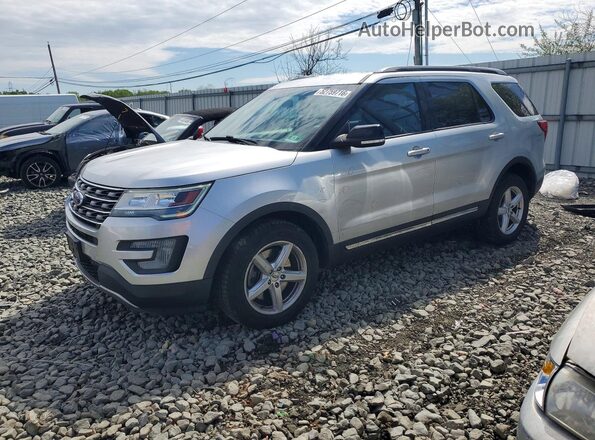 1FM5K8D89HGA96546 2017 FORD EXPLORER Серебряный Передняя левая четверть