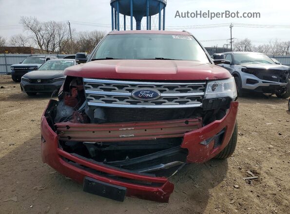 1FM5K8D89JGA64993 2018 FORD EXPLORER Red წინა ხედი