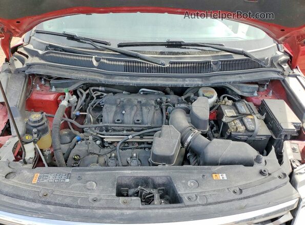 1FM5K8D89JGA64993 2018 FORD EXPLORER Red ძრავის განყოფილების ხედი