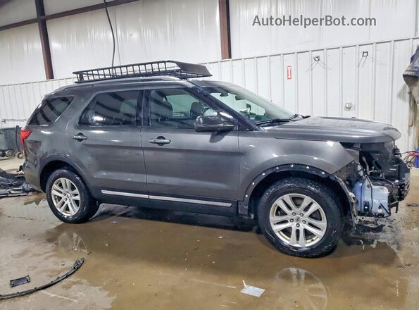 1FM5K8D89JGA65335 2018 FORD EXPLORER Gray Przód prawy