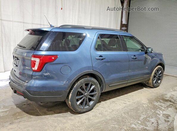 1FM5K8D8XJGA50438 2018 FORD EXPLORER Синий Задняя правая четверть