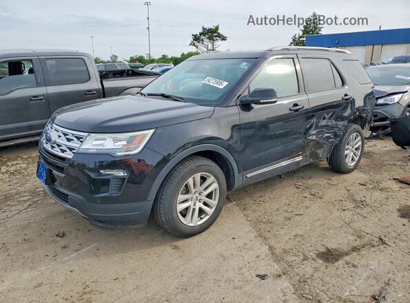 1FM5K8D8XJGC78858 2018 FORD EXPLORER Black Przód lewy