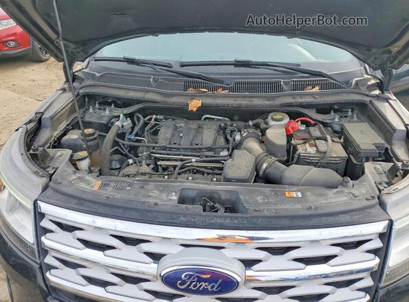 1FM5K8D8XJGC78858 2018 FORD EXPLORER Black Widok komory silnika