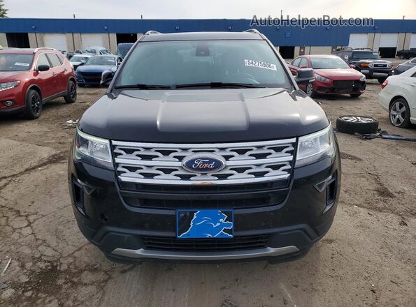 1FM5K8D8XJGC78858 2018 FORD EXPLORER Black Widok z przodu
