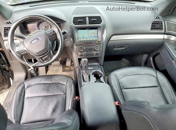 1FM5K8D8XJGC78858 2018 FORD EXPLORER Black Widok deski rozdzielczej