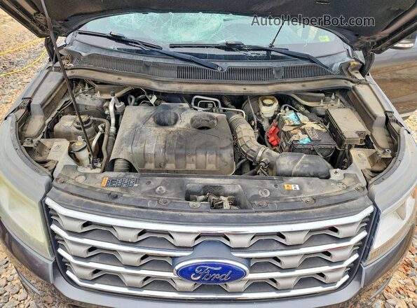 1FM5K8DH2GGC29372 2016 FORD EXPLORER Серый Вид задней части салона