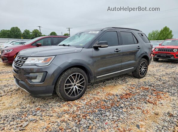 1FM5K8DH2GGC29372 2016 FORD EXPLORER Серый Передняя левая четверть