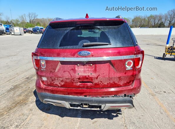 1FM5K8DH2HGC54774 2017 FORD FORD EXPLORER Красный Вид сзади