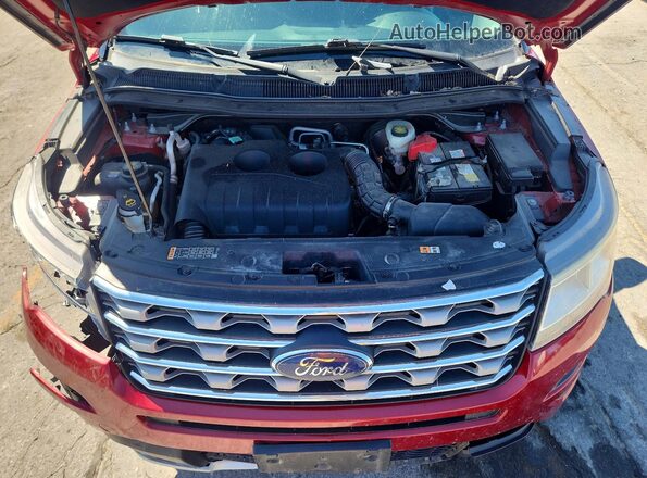 1FM5K8DH2HGC54774 2017 FORD FORD EXPLORER Красный Вид подкапотного пространства